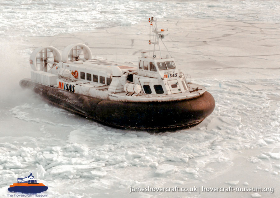 AP1-88 hovercraft with the Scandinavian company SAS -  (credit: The <a href='http://www.hovercraft-museum.org/' target='_blank'>Hovercraft Museum Trust</a>).